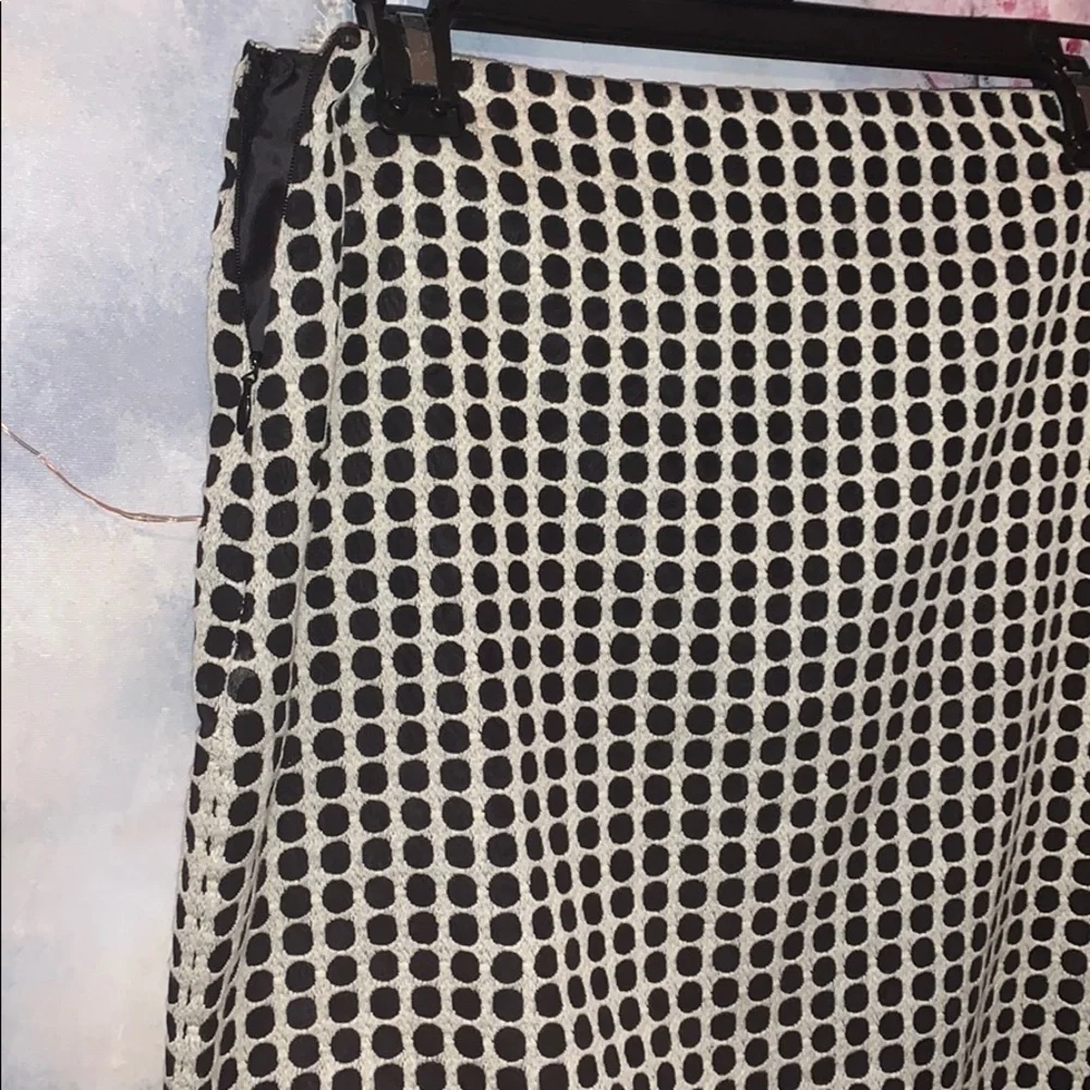 Vince Camuto double layer black & white check mini skirt sz 4 EUC